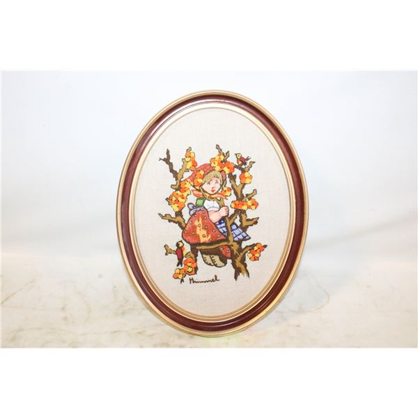 VINTAGE EMBROIDERY HUMMEL SPRINGTIME 13"