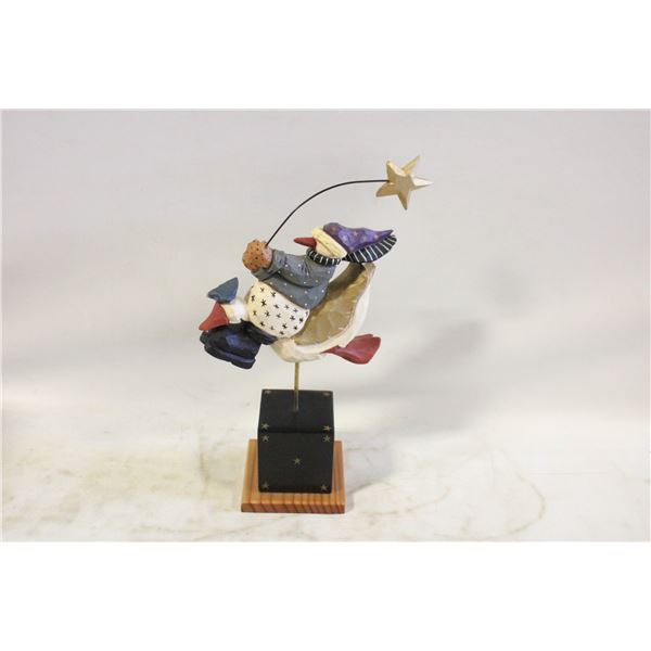 WILLIRAYE STUDIO "SNOWMAN ON GOOSE"