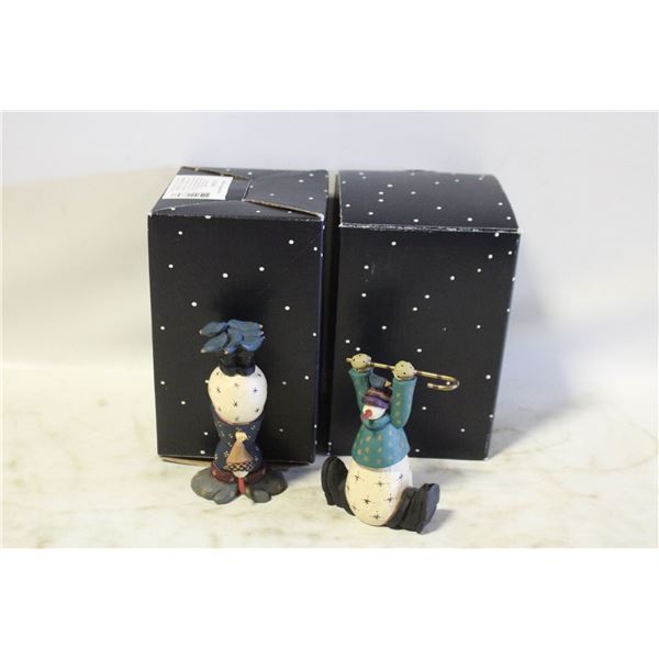 WILLIRAYE STUDIO "SNOWMEN" SET OF 2
