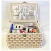 Image 1 : VINTAGE SEWING BOX W/ NOTIONS
