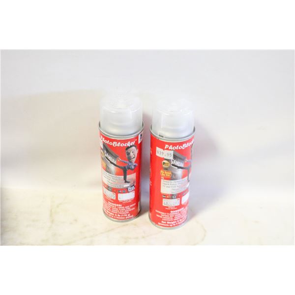 2 CANS LICENCE PLATE CAMERA PHOTO BLOCKER