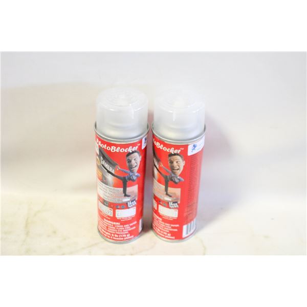 2 CANS LICENCE PLATE CAMERA PHOTO BLOCKER