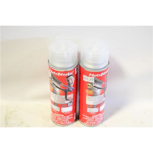 2 CANS LICENCE PLATE CAMERA PHOTO BLOCKER
