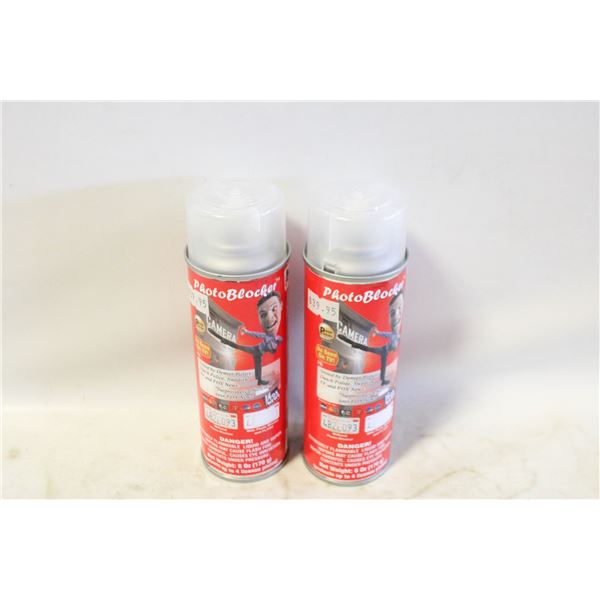 2 CANS LICENCE PLATE CAMERA PHOTO BLOCKER
