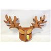 Image 1 : VINTAGE RUSTIC WOOD MOOSE HEAD COAT