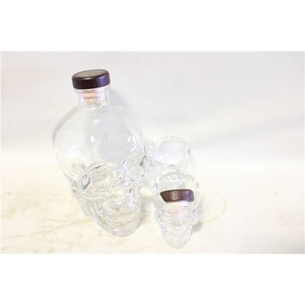 CRYSTAL SKULL VODKA BOTTLE 750ML (EMPTY) WITH CORK