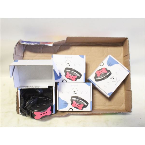4 NO SHOCK BARK COLLARS (8-110 LBS)