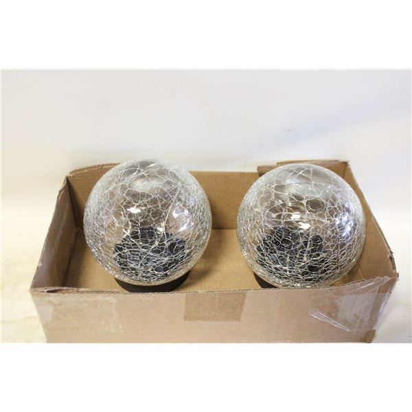 2 PACK SOLAR CRACKLE BALL, WHITE FAIRY