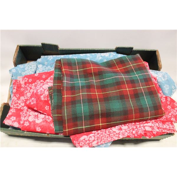 SMALL BOX OF FABRIC + BUNNY BODY SUITS FOR BABY-
