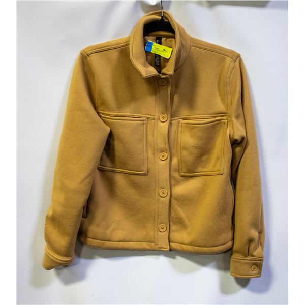 MONDETTA WOMENS CROPPED JACKET BEIGE SIZE XS