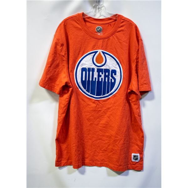 EDMONTON OILERS MENS LARGE LOGO T-SHIRT
