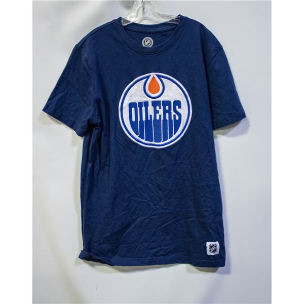 EDMONTON OILERS MENS SMALL LOGO T-SHIRT