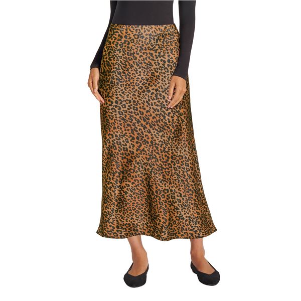 NEW MATTY M CHEETAH FULL LENGTH SKIRT SIZE MED