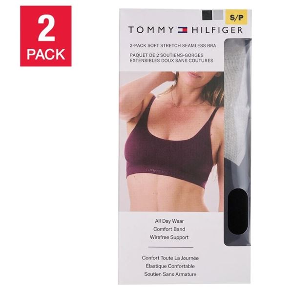 NEW TOMMY HILFIGER 2PK SOFT STRETCH SEAMLESS BRAS