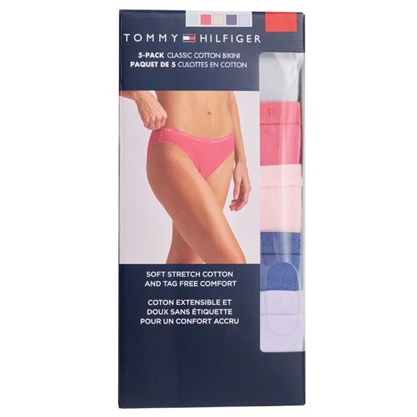 NEW TOMMY HILFIGER 5PK CLASSIC COTTON BIKINI SZ LG