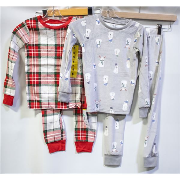 2 NEW CARTERS CHILDRENS CHRISTMAS PJS SZ 5