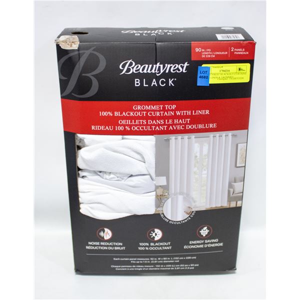 BEAUTYREST BLACKOUT CURTAINS WITH LINER & GROMMET