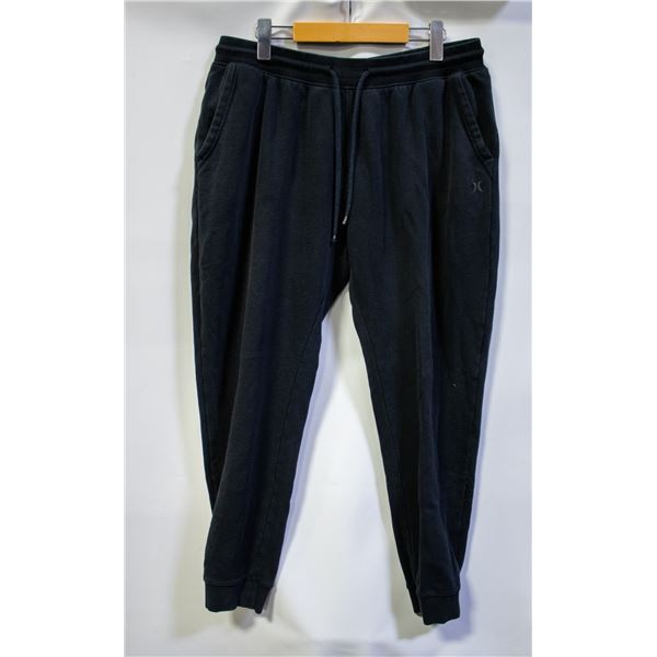 HURLEY FLEECE JOGGERS BLACK SIZE XLARGE