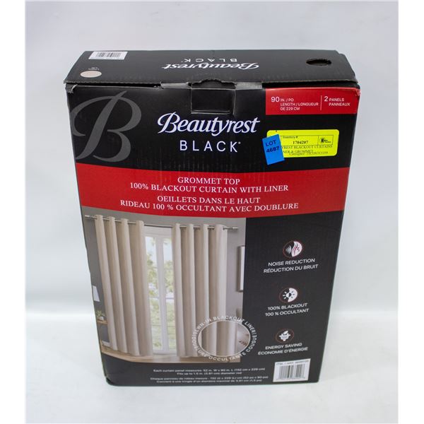 BEAUTYREST BLACKOUT CURTAINS WITH LINER & GROMMET