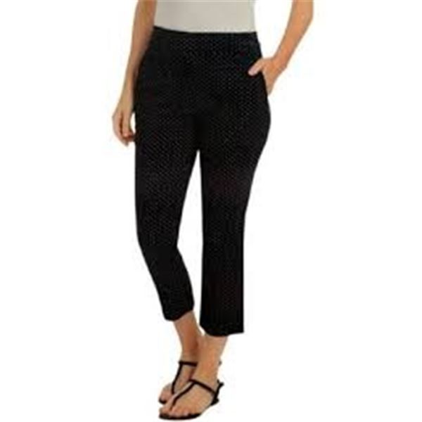 NEW HILARY RADLEY WOMENS CAPRI PANTS BLACK SIZE 8