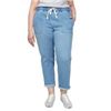 Image 1 : BUFFALO WOMENS DRAWSTRING JEANS LIGHT BLUE SIZE SM