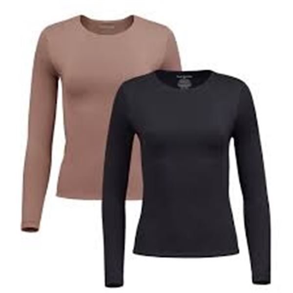 2 PK OF FRANK & OAK CONTOURING LONG SLEEVE SIZE M