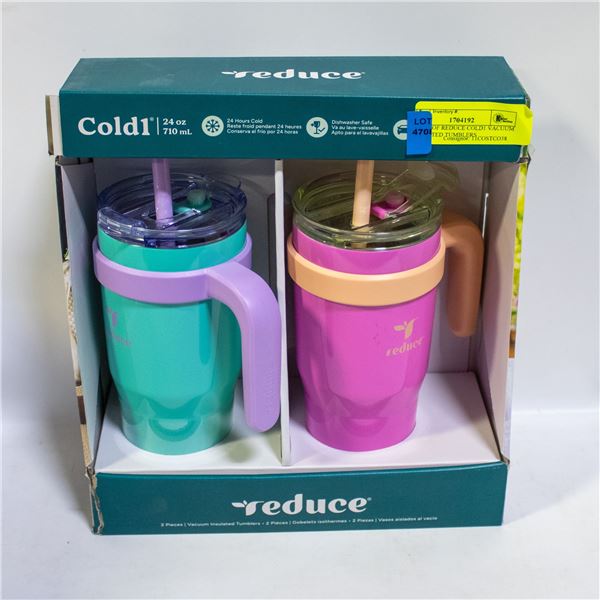 2 PACK OF REDUCE COLD1 VACUUM INSULATED TUMBLERS