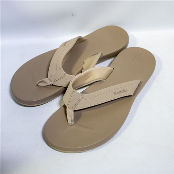 BENCH WOMENS FLIP FLOPS BEIGE SIZE 10