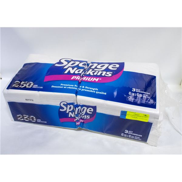 SPONGE NAPKINS PREMIUM 3-PLY SHEETS - 40 X 40CM