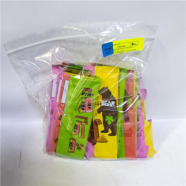 BAG OF 19 BEAR FRUIT SPLITS DRIED FRUIT SNACKS
