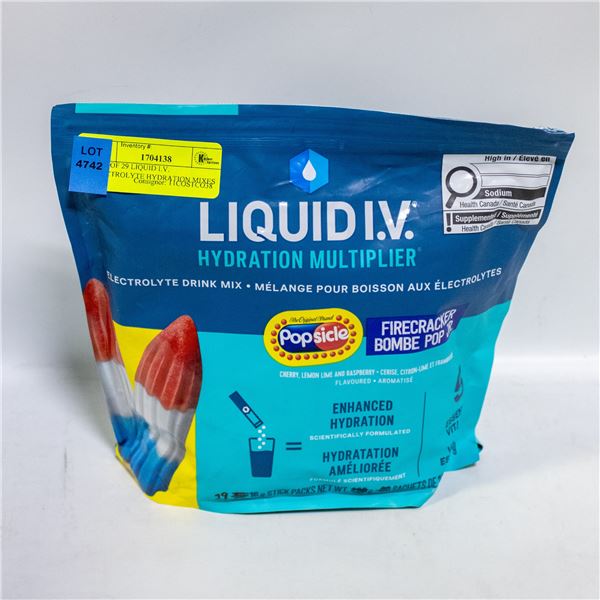 BAG OF 29 LIQUID I.V. ELECTROLYTE HYDRATION MIXES