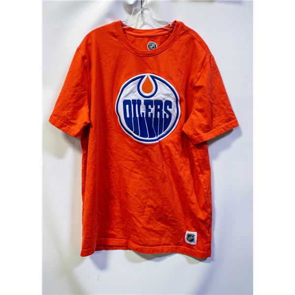 EDMONTON OILERS MENS MEDIUM LOGO T-SHIRT