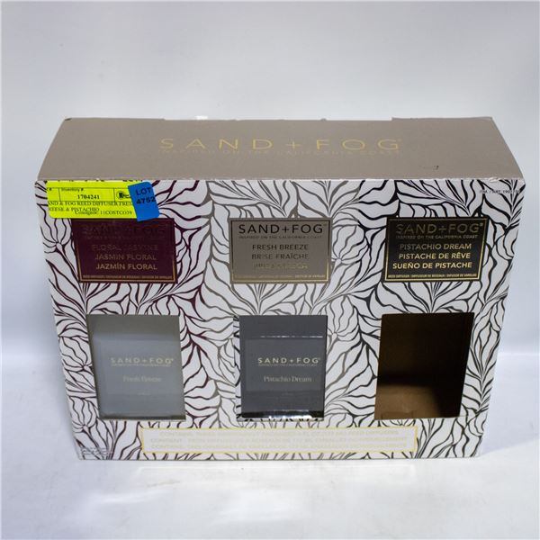 SAND & FOG REED DIFFUSER FRESH BREESE & PISTACHIO