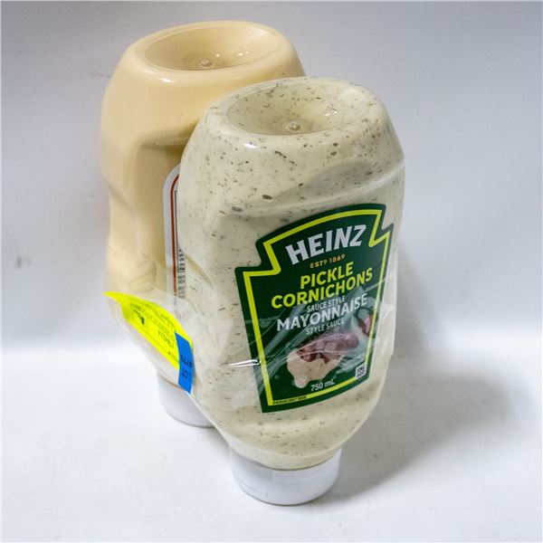 NEW 2 PACK OF HEINZ FLAVOURED MAYONNAISE 2 X 750ML
