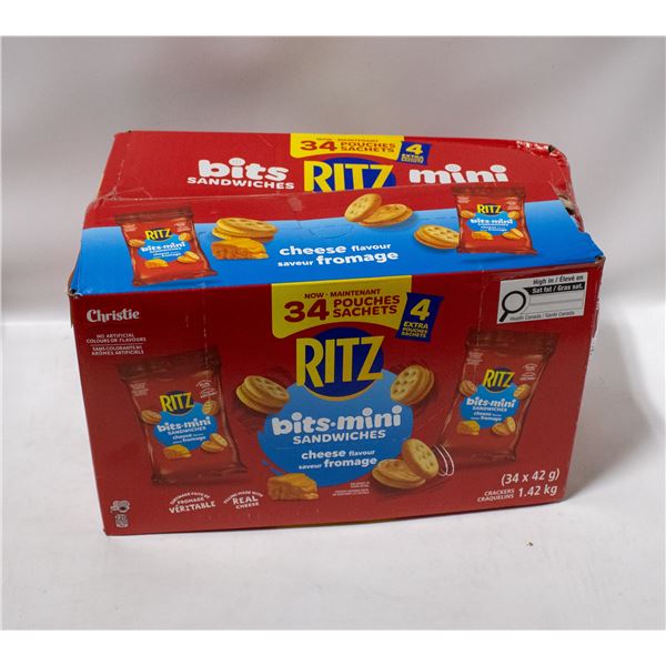 NEW RITZ BITS MINI CHEESE FLAVOURED SANDWICHES PKS