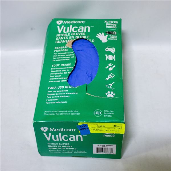 MEDICOM VULCAN NITRILE GLOVES BLUE SIZE XLARGE