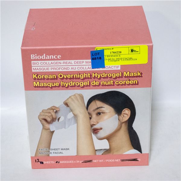 BOX OF 12 BIODANCE COLLAGEN-REAL DEEP FACIAL MASKS