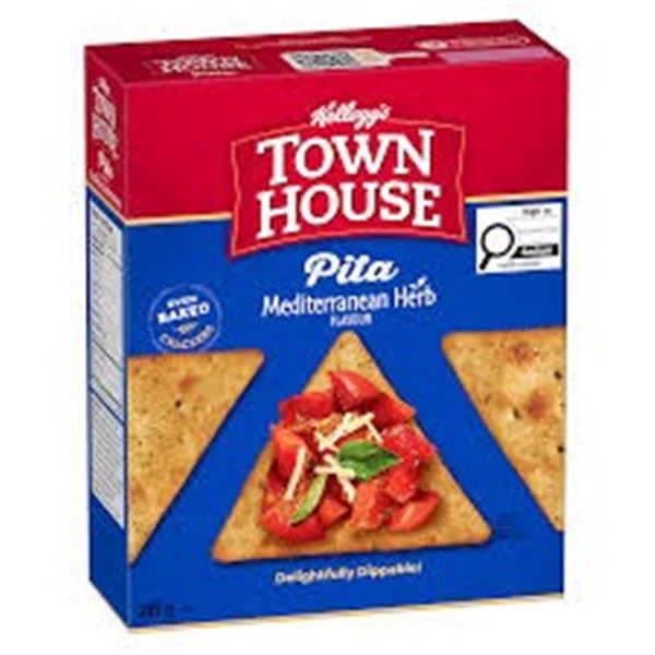 NEW 4 PK KELLOGG'S TOWN HOUSE PITA CRACKERS - 247G