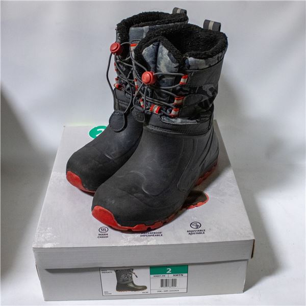 XMTN KIDS WINTER BOOTS RED SIZE 2