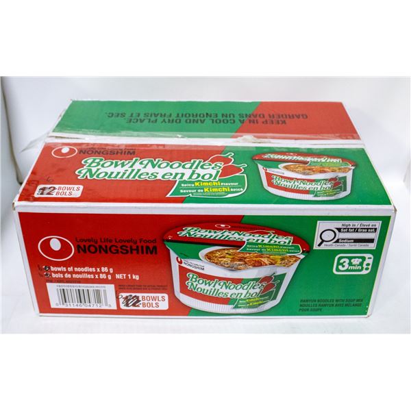 BOX OF 6 NONGSHIM BOWL NOODLES SPICY KIMCHI FLAVOR