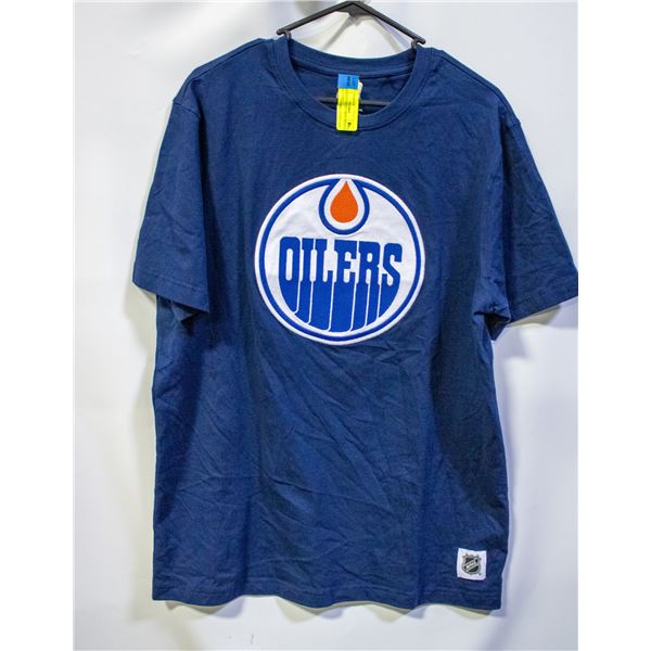 EDMONTON OILERS MENS MEDIUM LOGO T-SHIRT