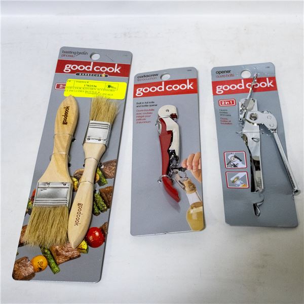 GOOD COOK KITCHEN ACCESSORY SET INCLUDES BOTTLE &