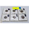 Image 1 : 6 KEY DATE CANADIAN PENNYS 1928,1932,1937,