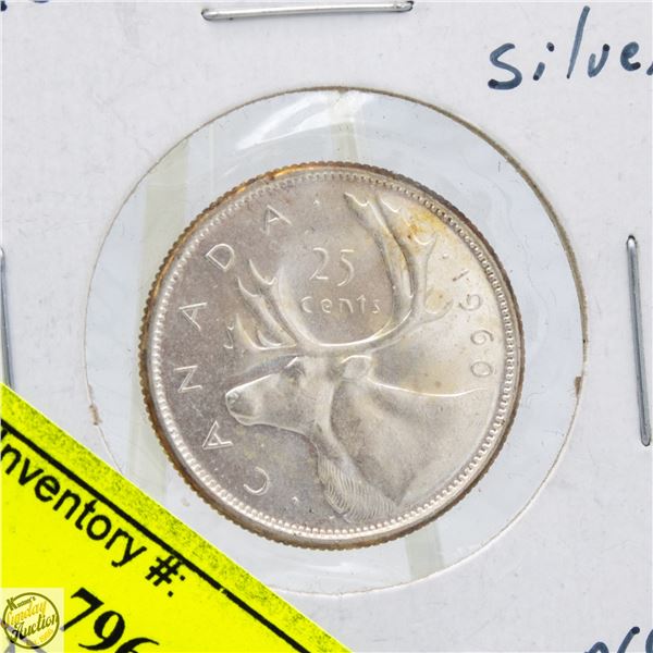 1960 UNC CANADIAN SILVER QUARTER