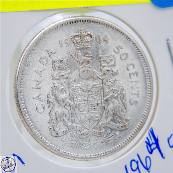 1964 CANADIAN SILVER HALF DOLLAR