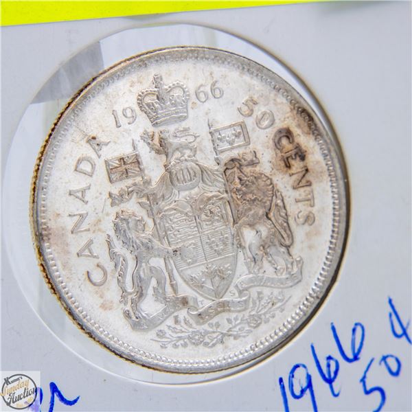 1966 CANADIAN SILVER HALF DOLLAR