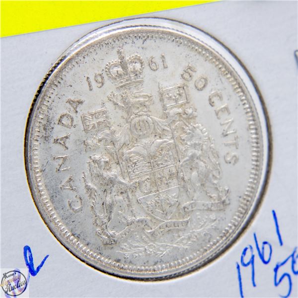 1961 CANADIAN SILVER HALF DOLLAR