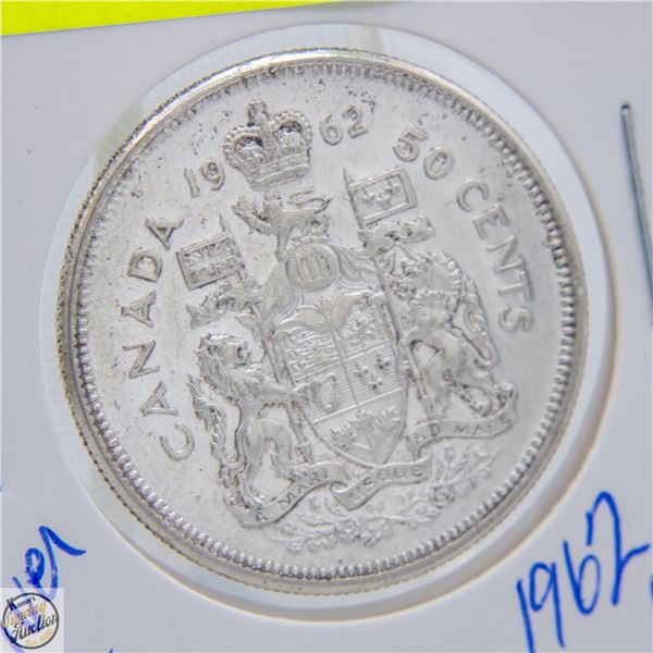 1962 CANADIAN SILVER HALF DOLLAR