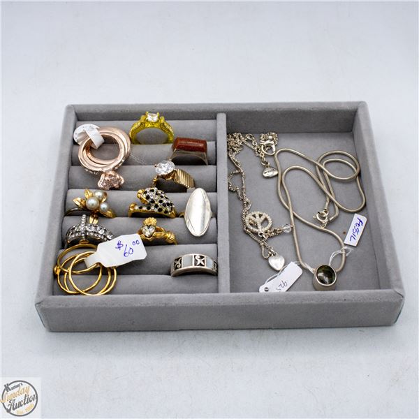 LOT OF JEWELRY RINGS, .925 SILVER, MEXICO