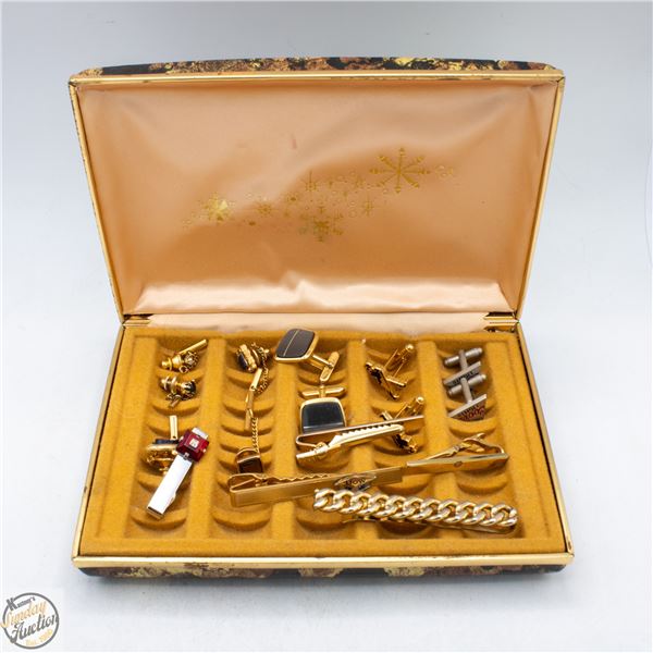 ESTATE VINTAGE ITEMS TIE CLIPS &